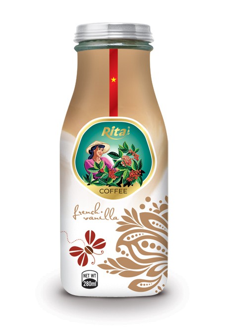 280ml Coffee French Vanilla Glass bottle9